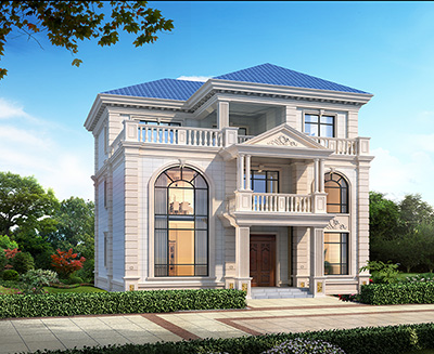 三层豪华大气欧式别墅设计图BZ3594-简欧风格